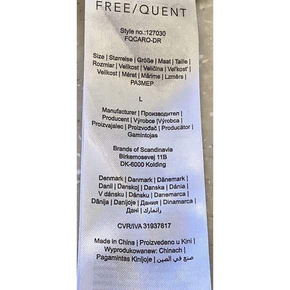 Free/Quent Dress Size Large Silver Mink Tan Brown 100% Cotton Eyelet Sleeves - Picture 14 of 16